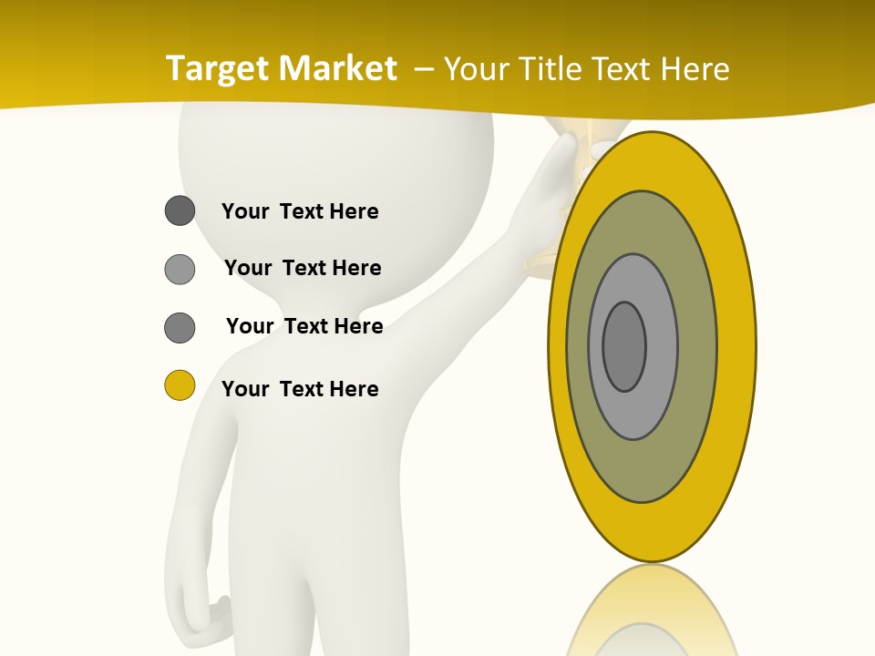 D Person Man Trophy PowerPoint Template