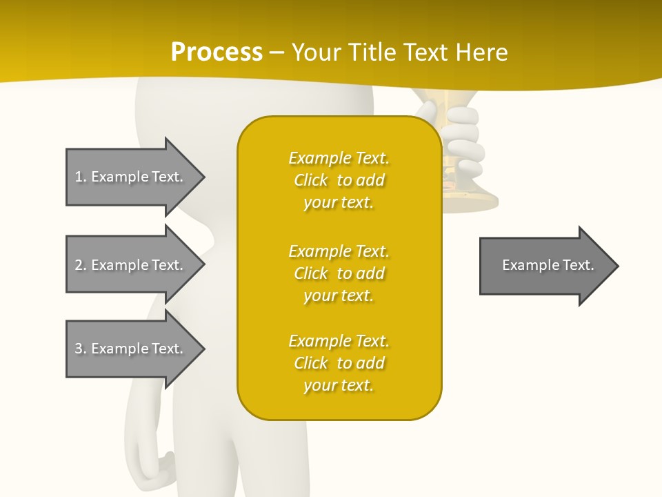 D Person Man Trophy PowerPoint Template