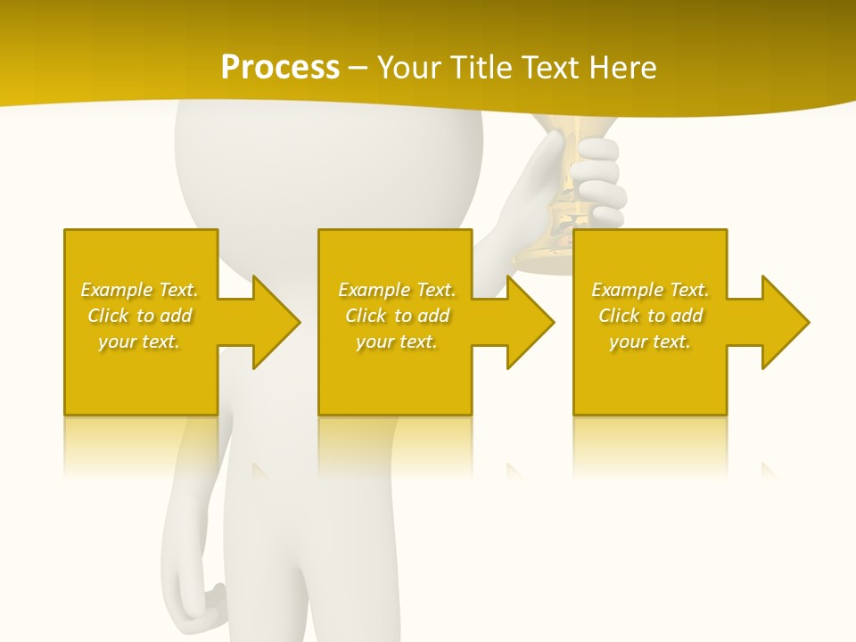 D Person Man Trophy PowerPoint Template