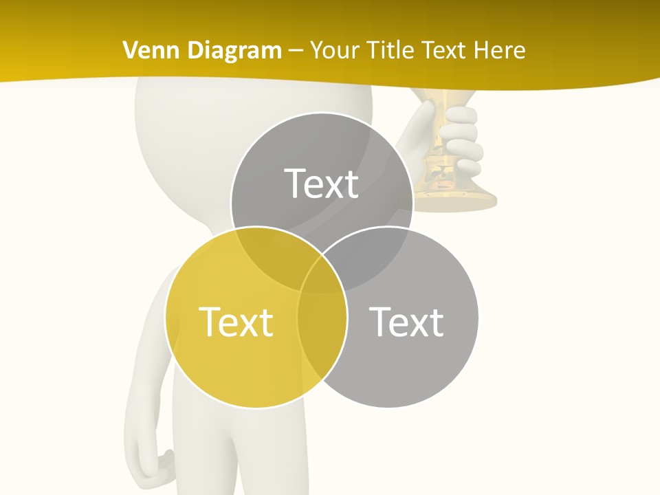 D Person Man Trophy PowerPoint Template