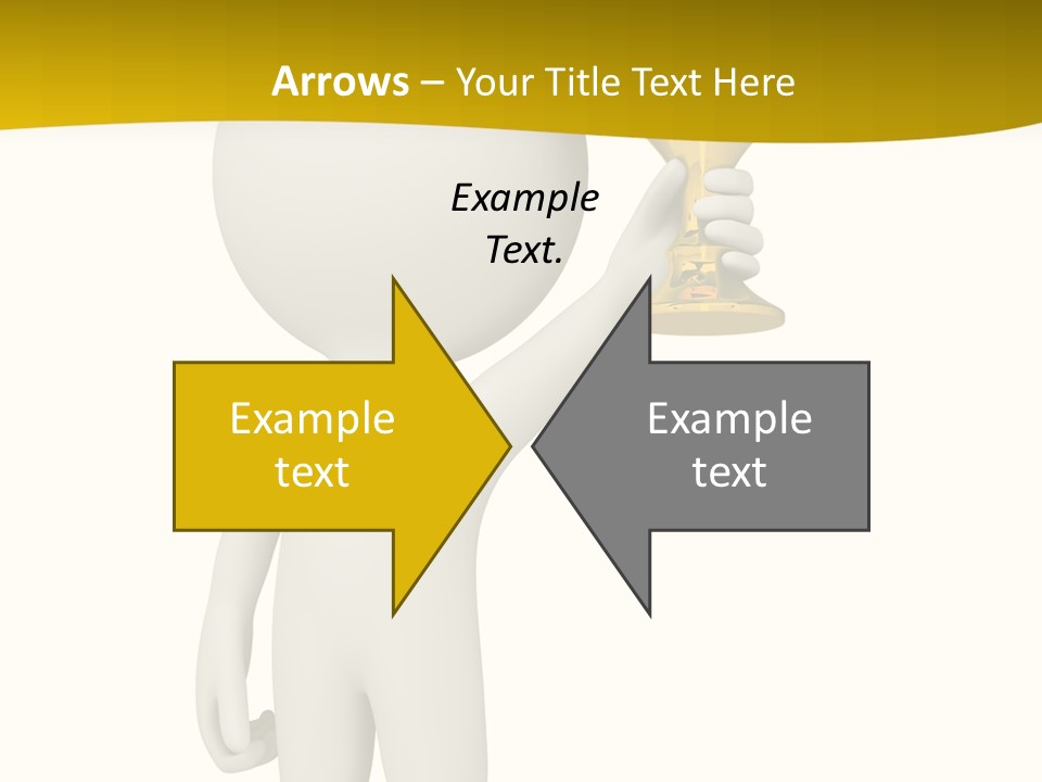 D Person Man Trophy PowerPoint Template