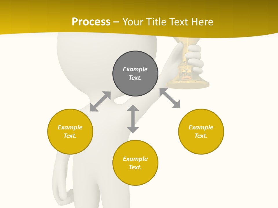 D Person Man Trophy PowerPoint Template
