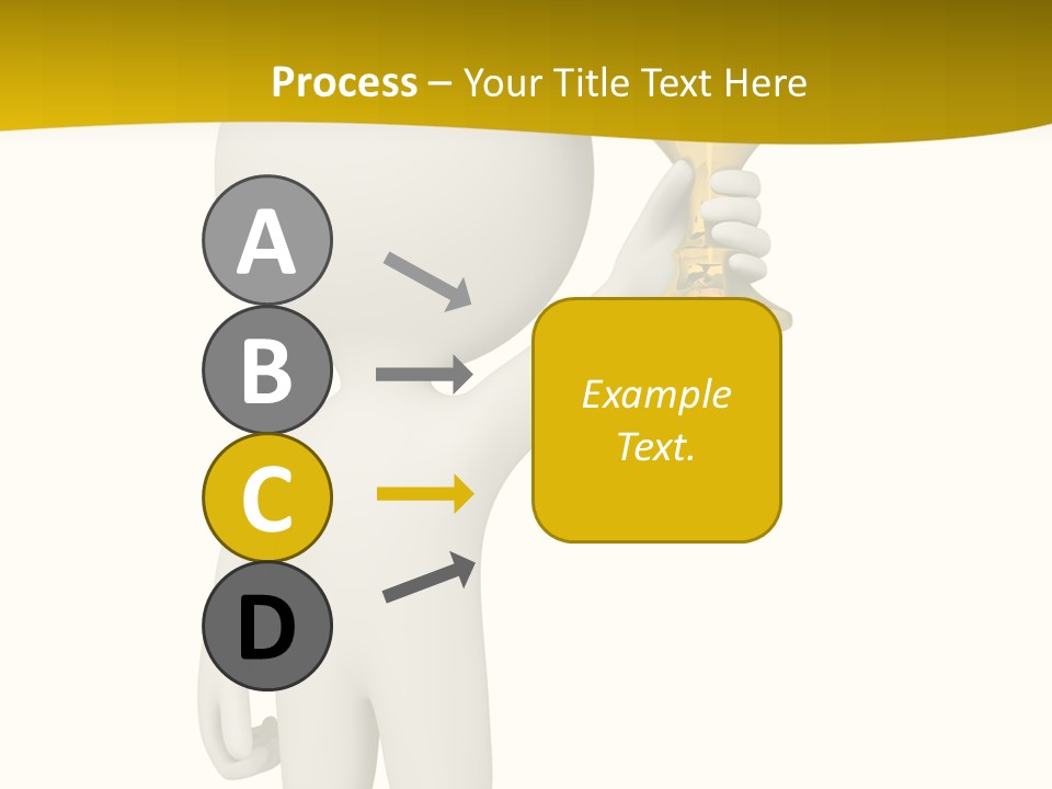 D Person Man Trophy PowerPoint Template