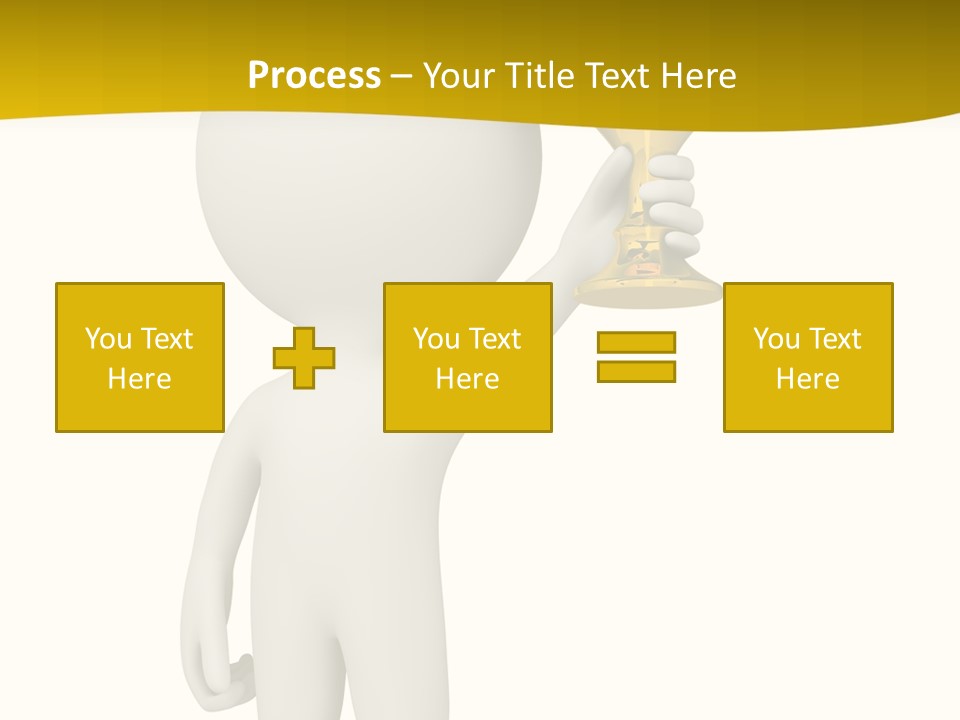 D Person Man Trophy PowerPoint Template