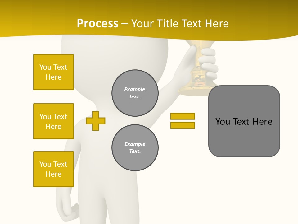 D Person Man Trophy PowerPoint Template