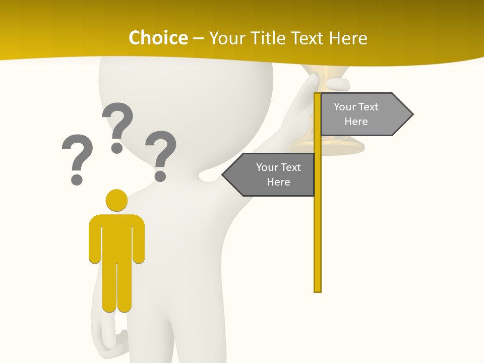 D Person Man Trophy PowerPoint Template