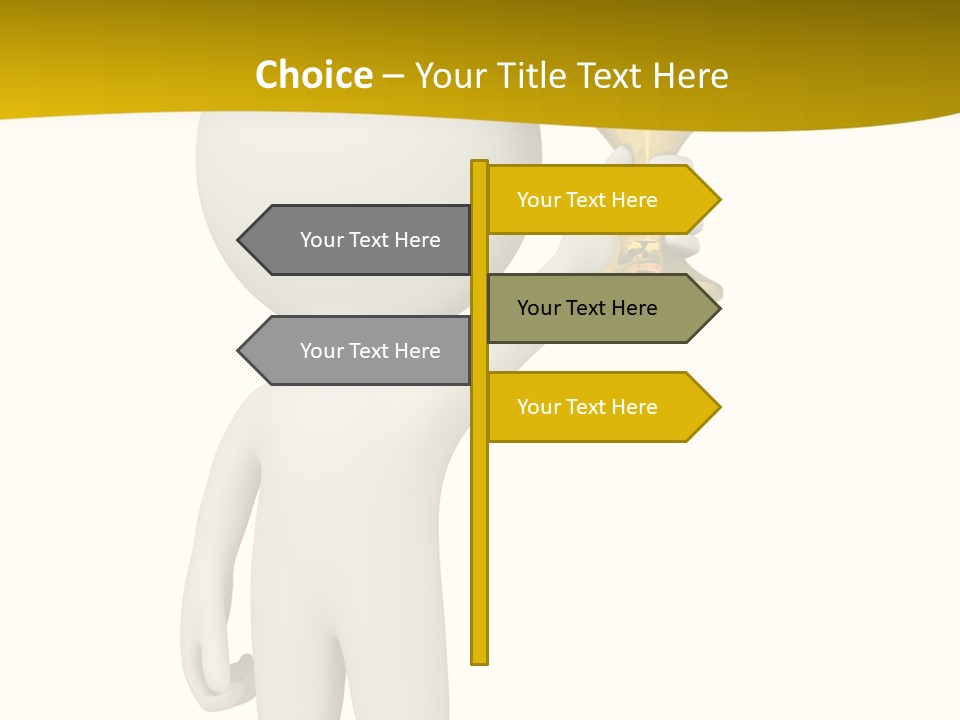 D Person Man Trophy PowerPoint Template