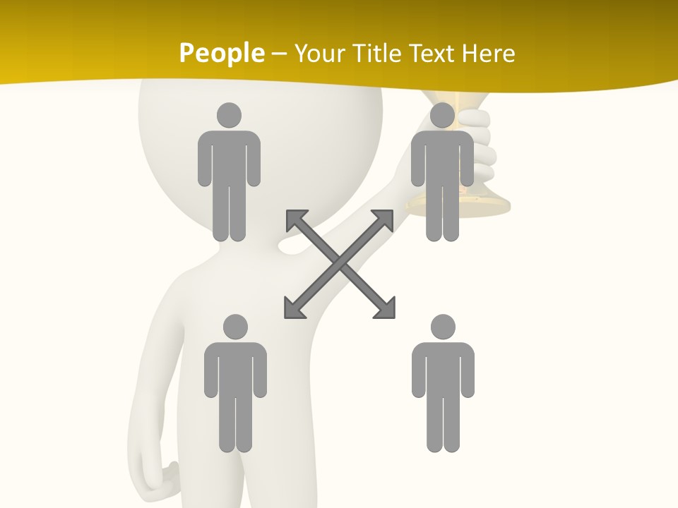 D Person Man Trophy PowerPoint Template