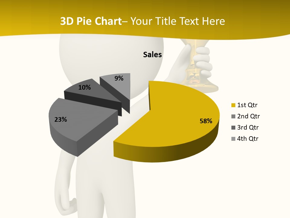 D Person Man Trophy PowerPoint Template