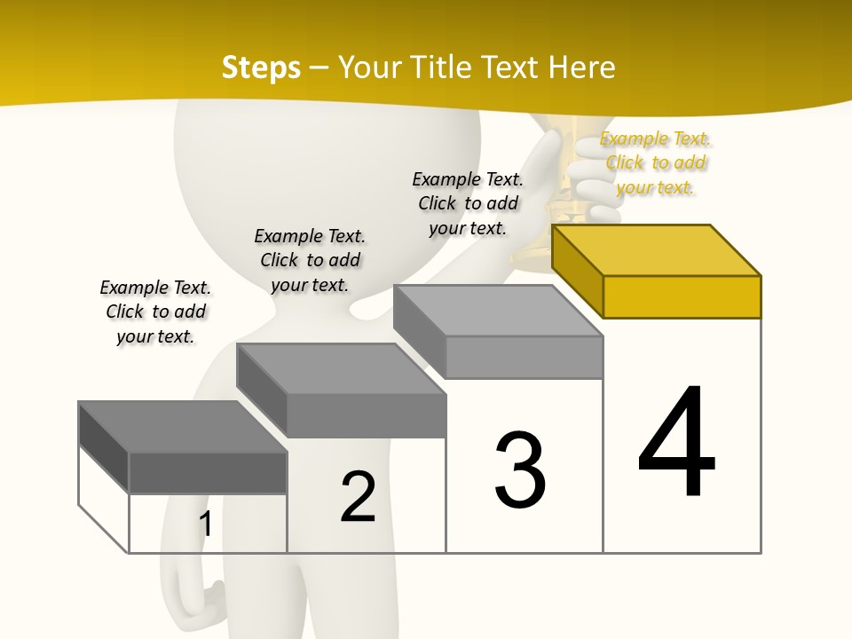 D Person Man Trophy PowerPoint Template