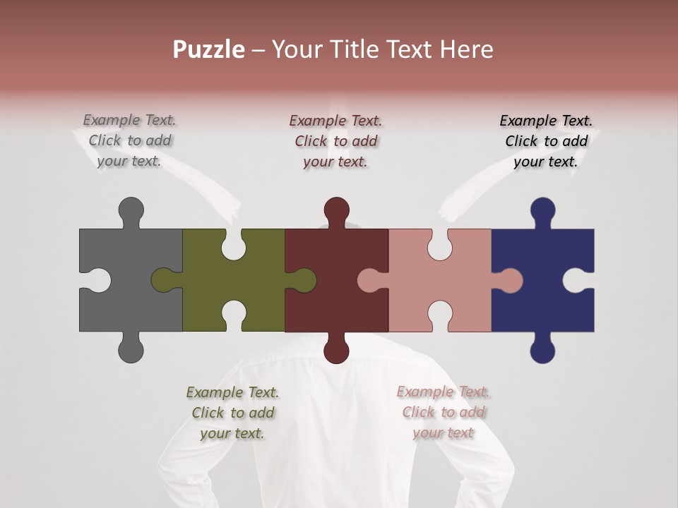 A Man Standing In Front Of A Wall With Arrows Drawn On It PowerPoint Template