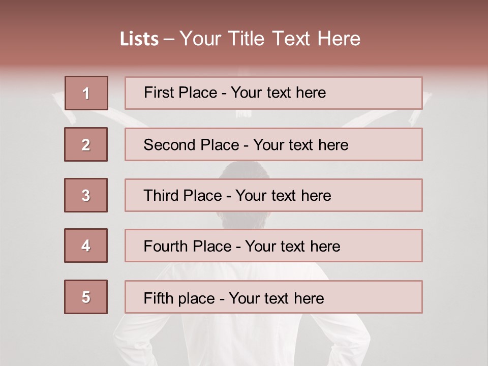 A Man Standing In Front Of A Wall With Arrows Drawn On It PowerPoint Template
