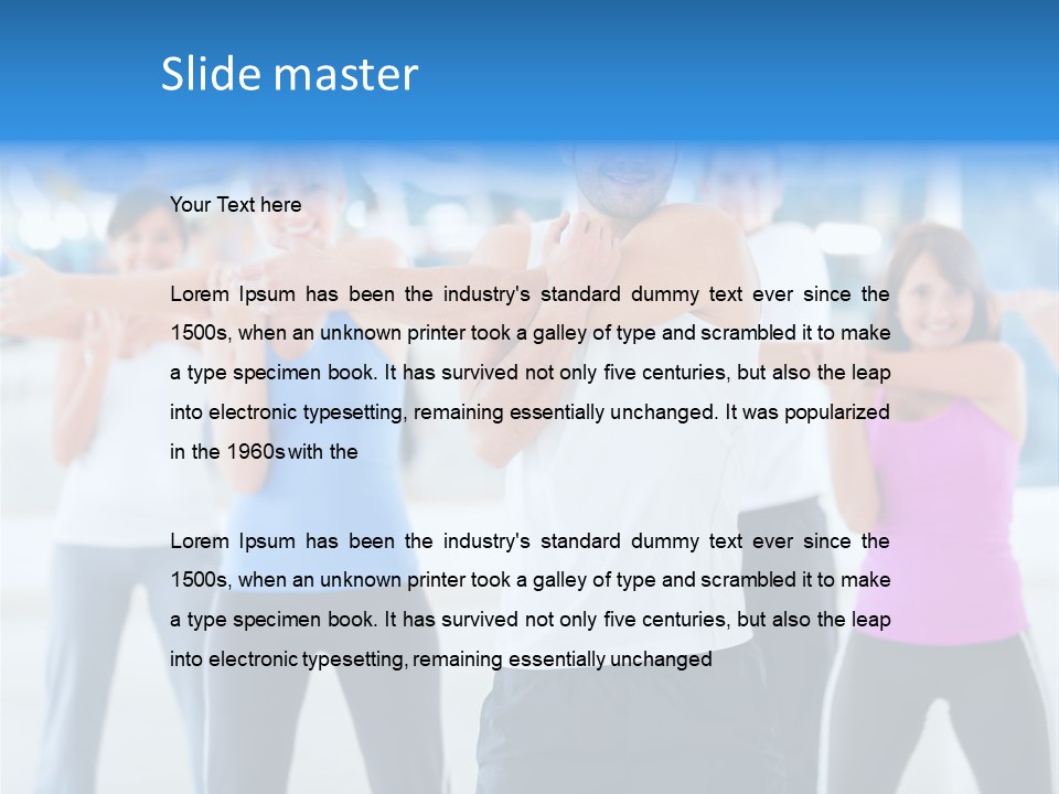 People Exercise Adults PowerPoint Template