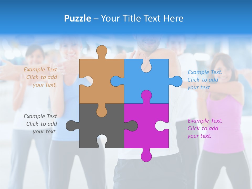 People Exercise Adults PowerPoint Template