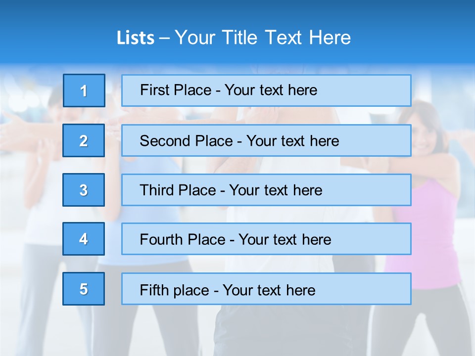 People Exercise Adults PowerPoint Template