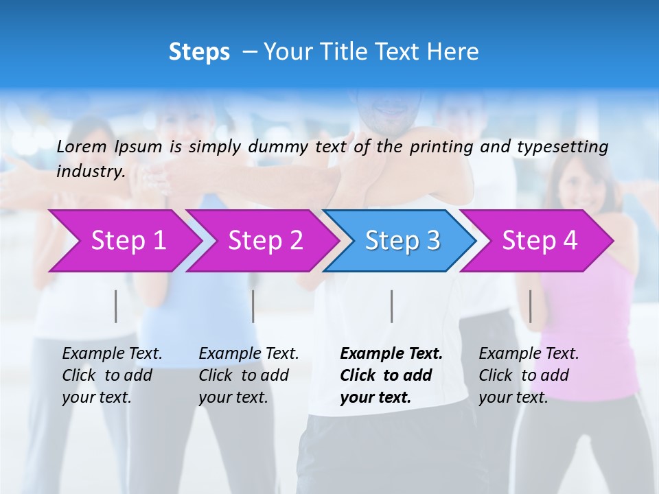 People Exercise Adults PowerPoint Template