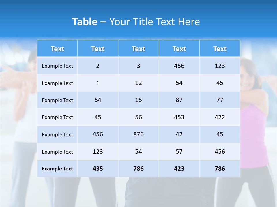 People Exercise Adults PowerPoint Template