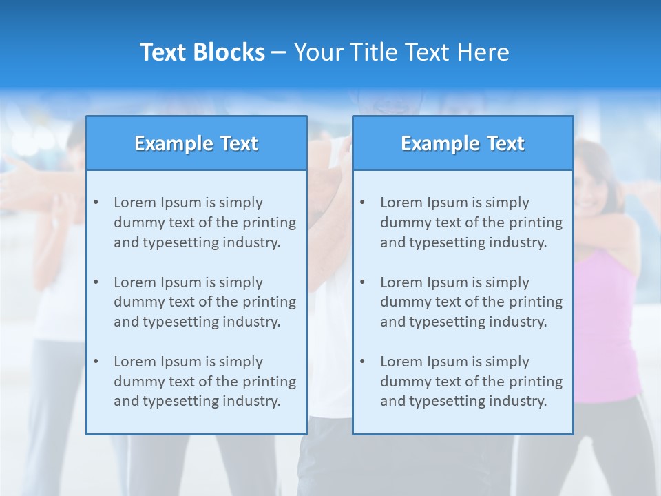 People Exercise Adults PowerPoint Template