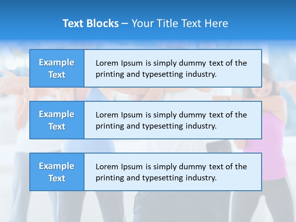 People Exercise Adults PowerPoint Template