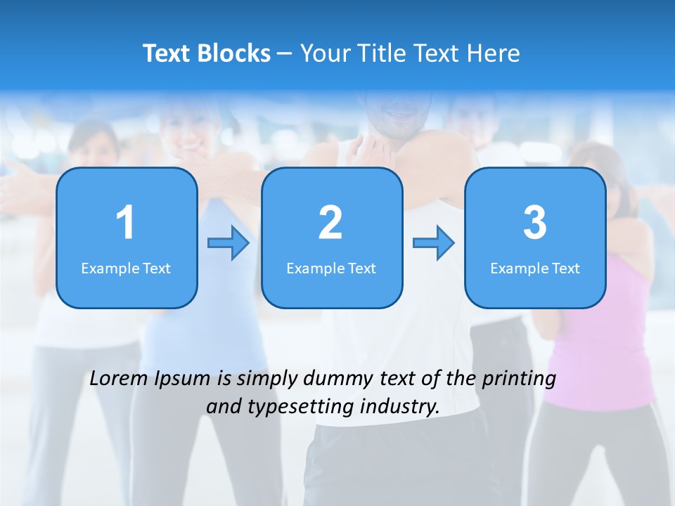People Exercise Adults PowerPoint Template