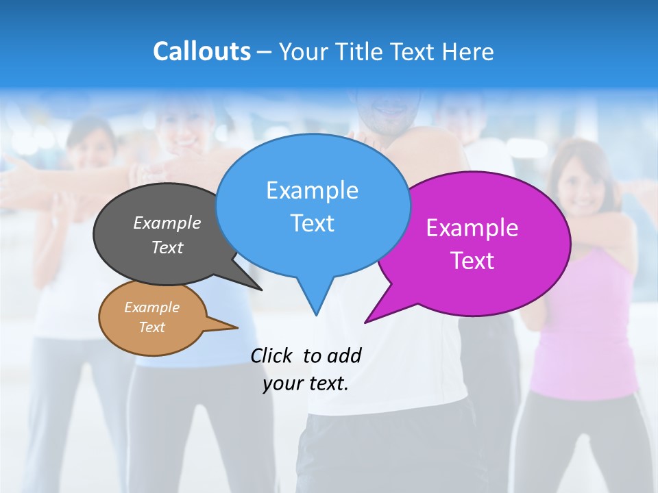 People Exercise Adults PowerPoint Template