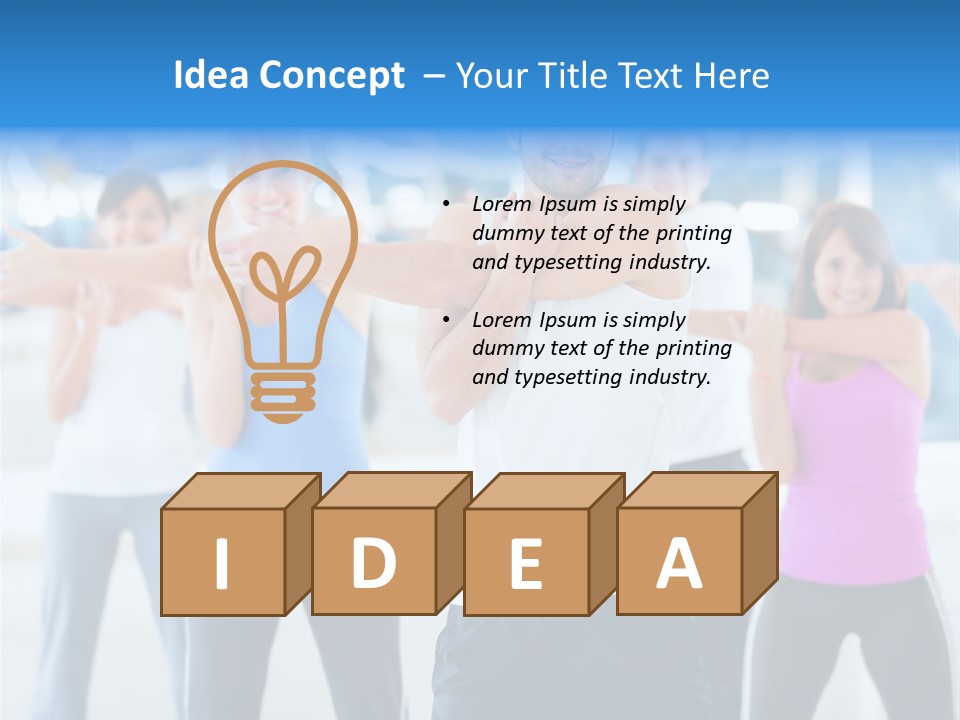 People Exercise Adults PowerPoint Template