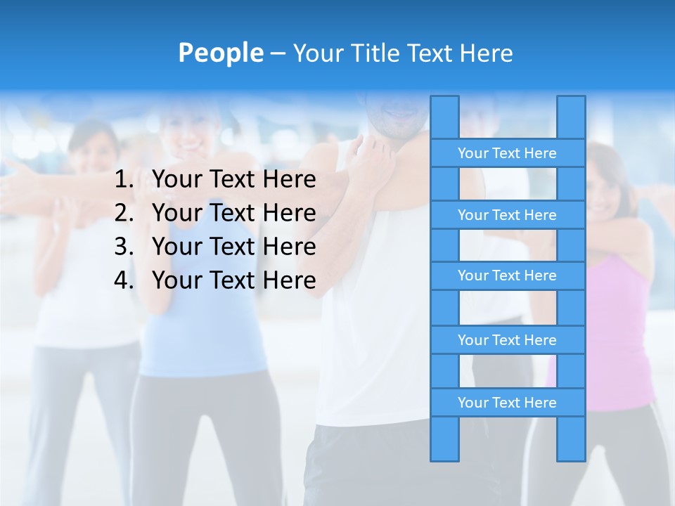 People Exercise Adults PowerPoint Template