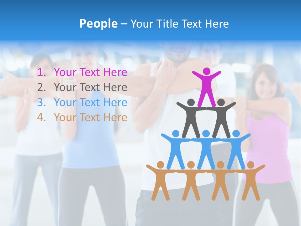 People Exercise Adults PowerPoint Template
