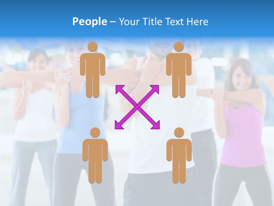 People Exercise Adults PowerPoint Template