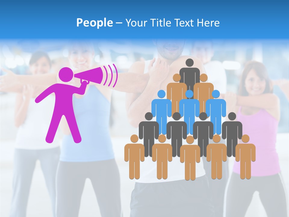 People Exercise Adults PowerPoint Template