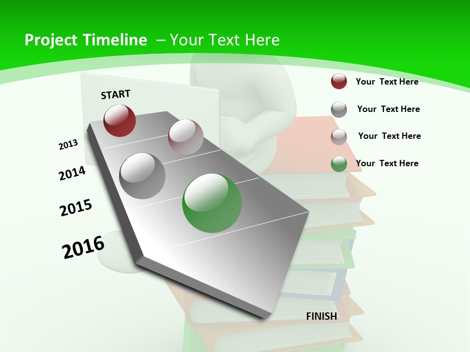 Student White Relax PowerPoint Template