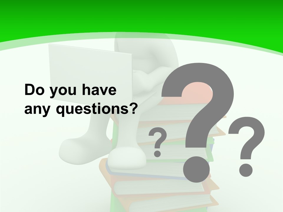 Student White Relax PowerPoint Template