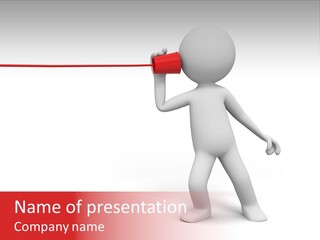 Illustration Show Grey PowerPoint Template