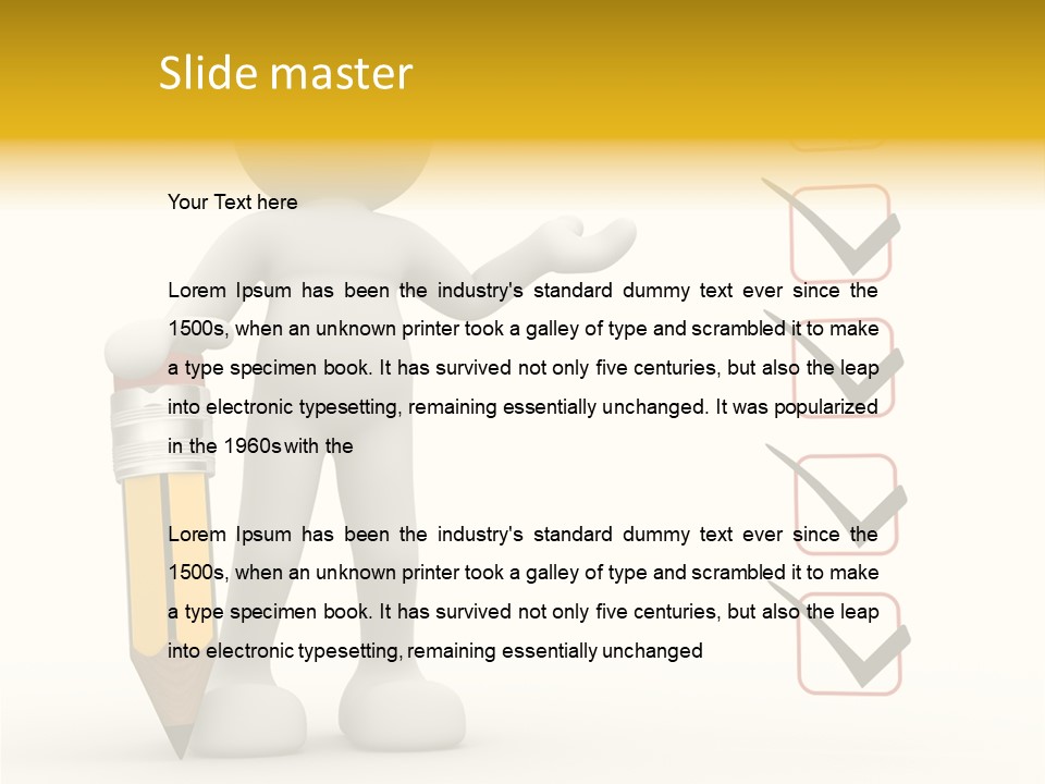 Paper Pencil Graphics PowerPoint Template