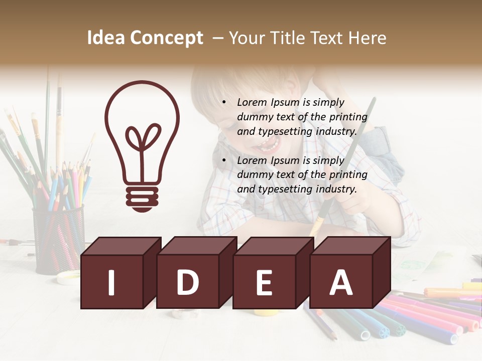 Leisure Create Preschooler PowerPoint Template