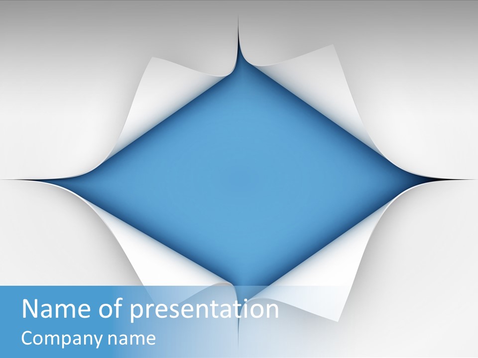 Sheet Turn Empty PowerPoint Template