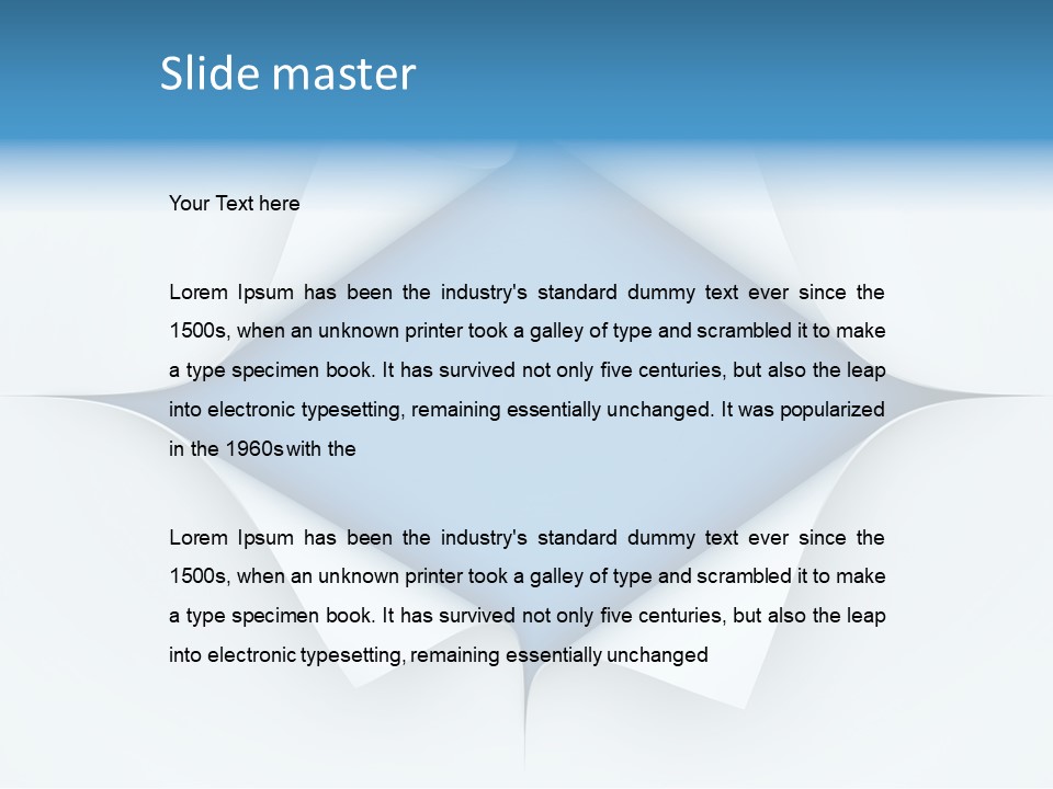Sheet Turn Empty PowerPoint Template