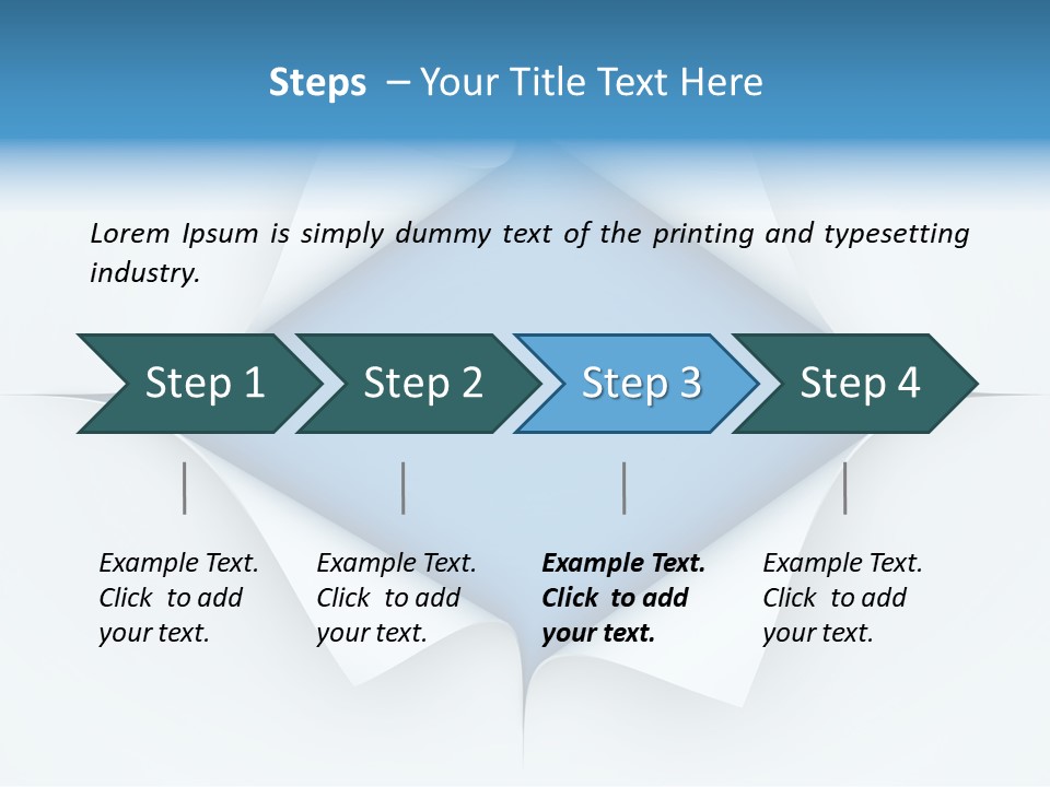Sheet Turn Empty PowerPoint Template