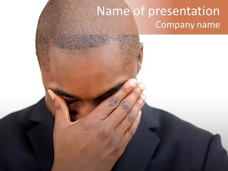 Business Portrait Concentrate PowerPoint Template