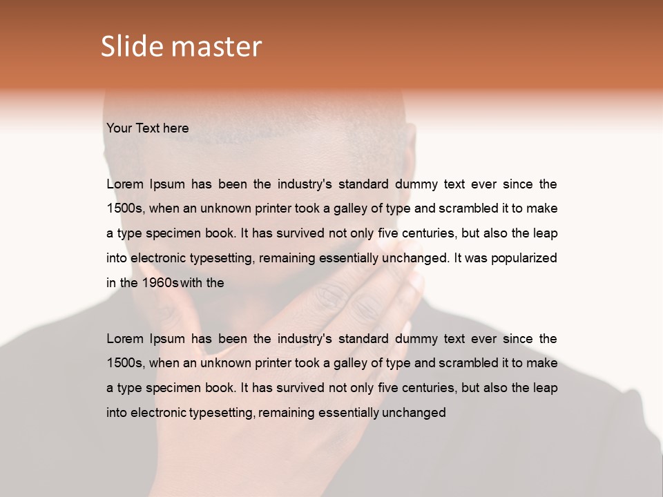 Business Portrait Concentrate PowerPoint Template