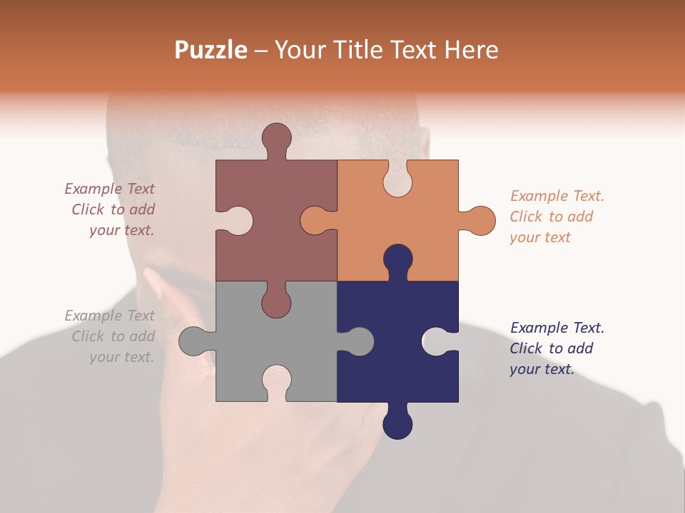 Business Portrait Concentrate PowerPoint Template