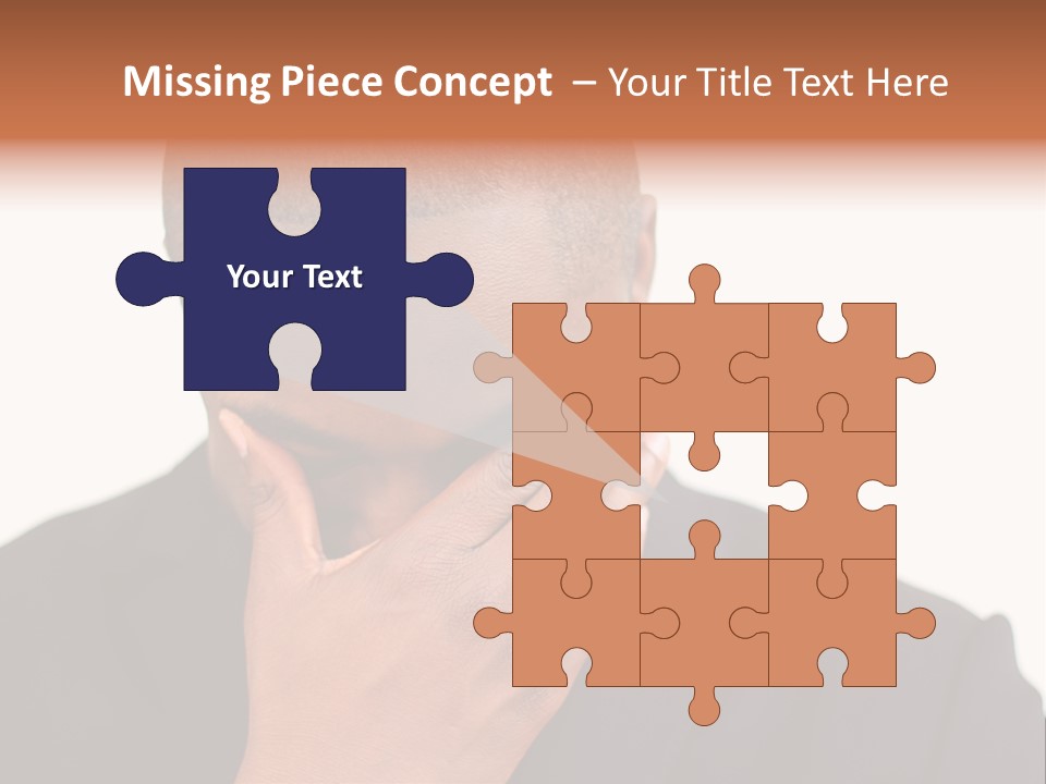 Business Portrait Concentrate PowerPoint Template