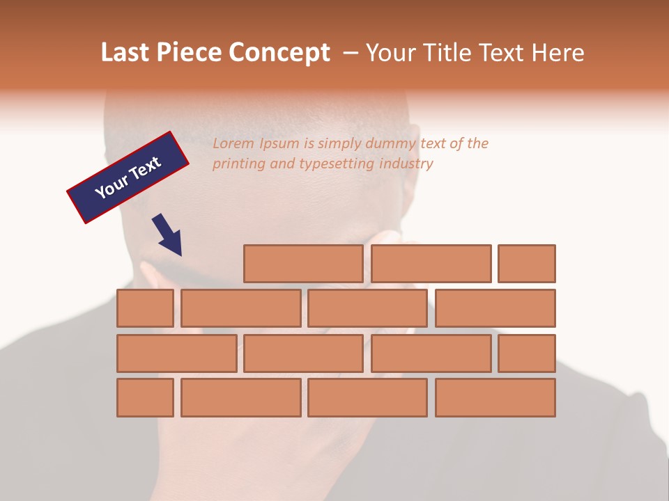 Business Portrait Concentrate PowerPoint Template
