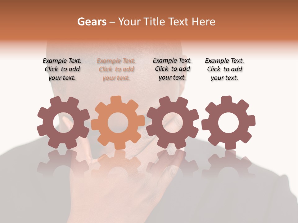 Business Portrait Concentrate PowerPoint Template