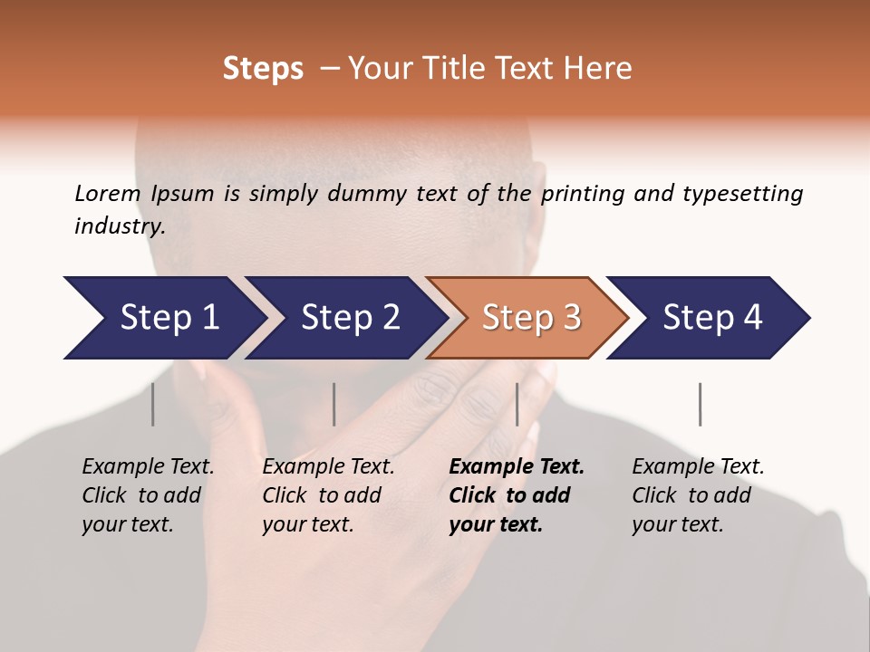 Business Portrait Concentrate PowerPoint Template