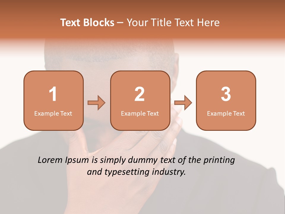 Business Portrait Concentrate PowerPoint Template