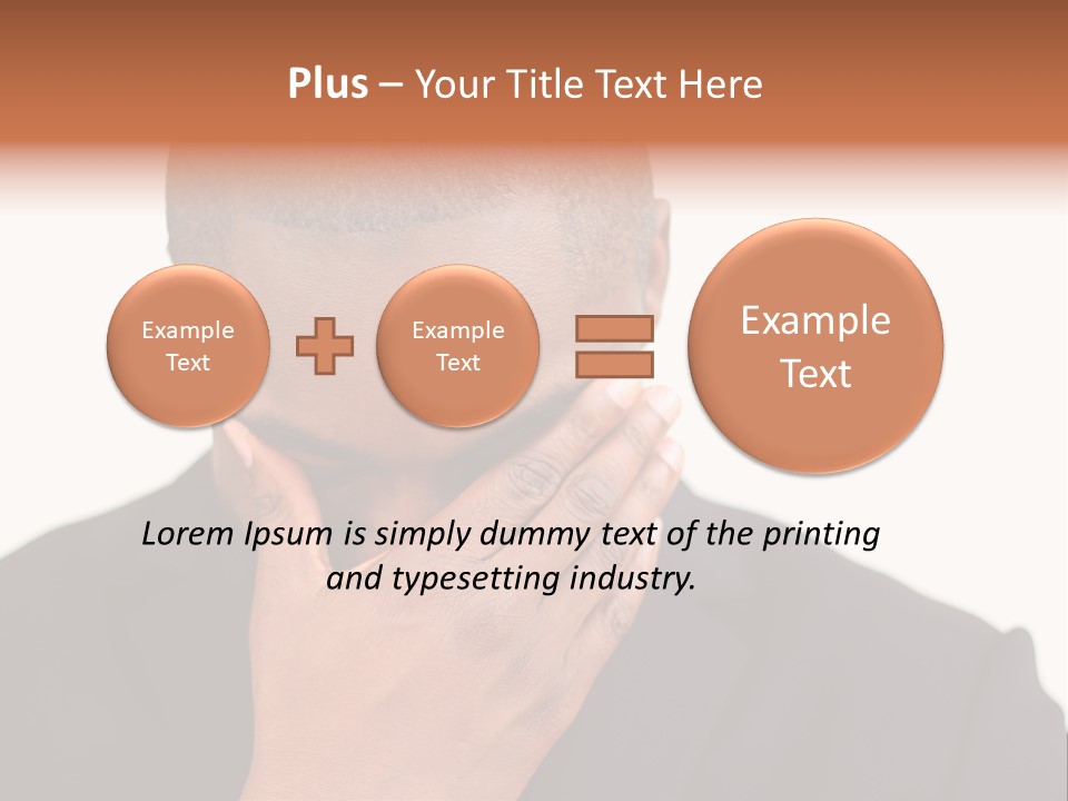 Business Portrait Concentrate PowerPoint Template