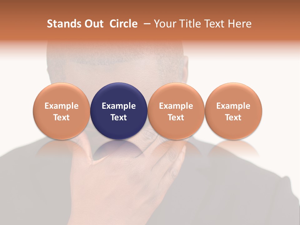 Business Portrait Concentrate PowerPoint Template