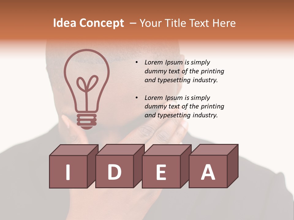 Business Portrait Concentrate PowerPoint Template