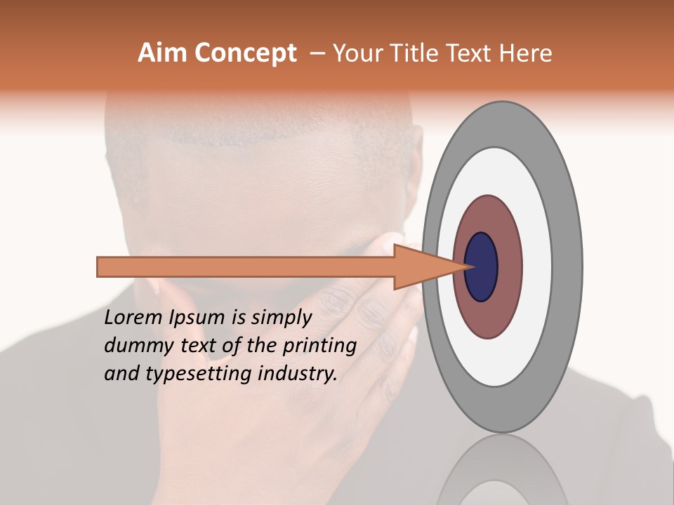 Business Portrait Concentrate PowerPoint Template
